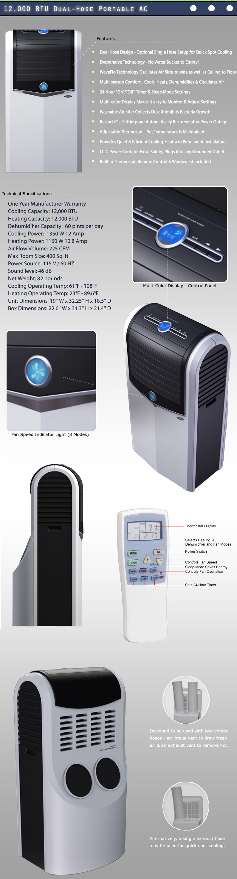 Portable Air Conditioner - Soleus LX150